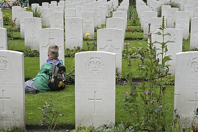 A Dutch scout visits the cemetery at Arnhem - Robert Hofstra