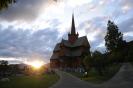 Sunset over Faberg churchyard by Hans-J�rgen Wallin Weihe