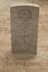 El Alamein War Cemetery - Aarons, Francois Emanuel