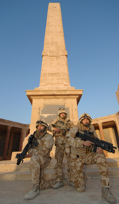 Armed guard required to photograph Basrah Memorial- Sergeant Ian Forsyth