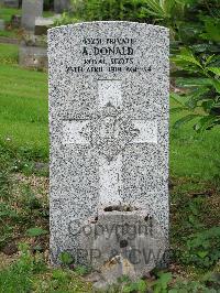 Greenock Cemetery - Donald, A