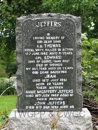 Greenock Cemetery - Jeffers, Edward