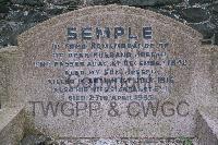 Holywood Cemetery - Semple, Joseph