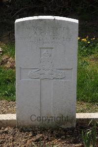 Toutencourt Communal Cemetery - Coles, A