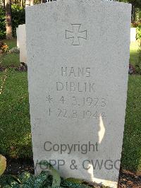 Brookwood Military Cemetery - Diblik, Hans