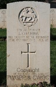 Minturno War Cemetery - Kitching, John