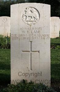 Minturno War Cemetery - Lane, William Edward