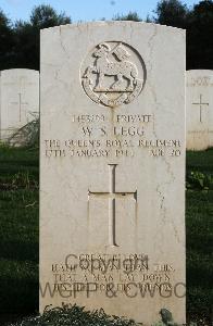 Minturno War Cemetery - Legg, Wilfred Stanley