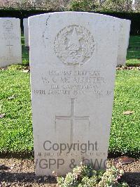 Minturno War Cemetery - McAllister, William Cassels