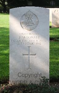 Minturno War Cemetery - McDonald, John