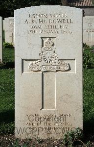 Minturno War Cemetery - McDowell, Adam Kirk