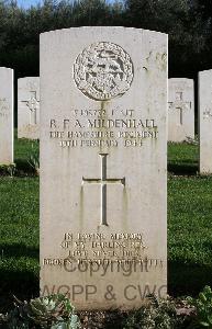 Minturno War Cemetery - Mildenhall, Reginald Frederick Arthur