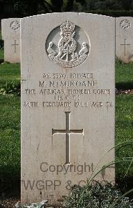 Minturno War Cemetery - Ntsokoane, M