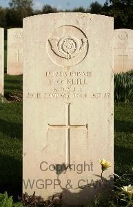 Minturno War Cemetery - O'neill, Francis Joseph Wilson