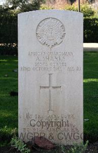 Minturno War Cemetery - Shanks, Archibald