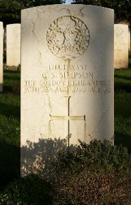 Minturno War Cemetery - Simpson, Charles Stronach