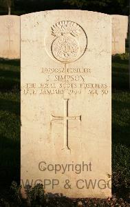 Minturno War Cemetery - Simpson, James