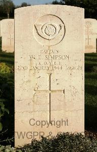 Minturno War Cemetery - Simpson, Wilfred Edward