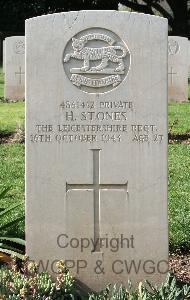 Minturno War Cemetery - Stones, Harold