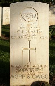 Minturno War Cemetery - Thwaites, William Frederick