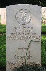 Minturno War Cemetery - Watts, Leonard Percy