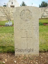 Jerusalem War Cemetery - McDonald, Calib Vernon