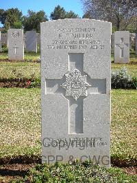 Jerusalem War Cemetery - Miller, Frederick Thomas