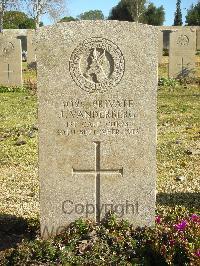 Jerusalem War Cemetery - Vander Bere, J