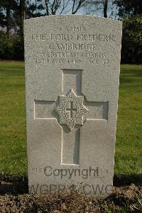 Heverlee War Cemetery - Cambridge, Lord Frederic Charles Edward