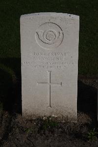 Coxyde Military Cemetery - Lawrence, J