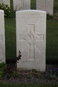 Coxyde Military Cemetery - MacDonald, D A