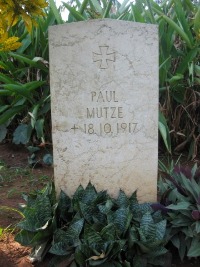 Dar Es Salaam War Cemetery - Mutze, Paul