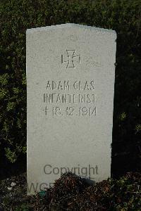 Bailleul Communal Cemetery (Nord) - Glas, Adam