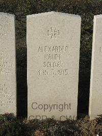 Bailleul Communal Cemetery (Nord) - Haupt, Alexander