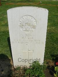 Cairo War Memorial Cemetery - Cox, Myles Standish