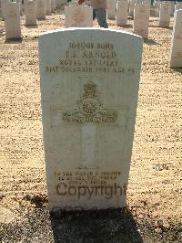 Heliopolis War Cemetery - Arnold, Frank Sidney