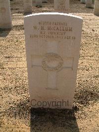 Heliopolis War Cemetery - McCallum, William Harvey