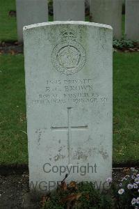 Cite Bonjean Military Cemetery Armentieres - Brown, Reginald C.