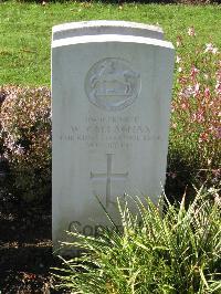 Cite Bonjean Military Cemetery Armentieres - Callaghan, W