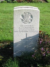 Cite Bonjean Military Cemetery Armentieres - Cameron, Archibald John