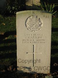 Cite Bonjean Military Cemetery Armentieres - Cassidy, F