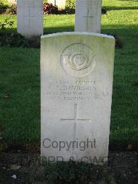 Cite Bonjean Military Cemetery Armentieres - Davidson, F