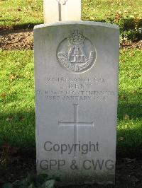 Cite Bonjean Military Cemetery Armentieres - Dent, J