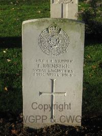 Cite Bonjean Military Cemetery Armentieres - Dunsire, T