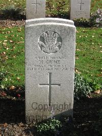 Cite Bonjean Military Cemetery Armentieres - Grime, H