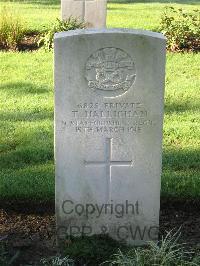 Cite Bonjean Military Cemetery Armentieres - Hallighan, T