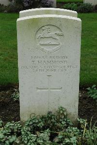 Cite Bonjean Military Cemetery Armentieres - Hammond, T