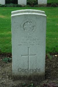 Cite Bonjean Military Cemetery Armentieres - Holden, J W