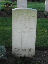 Cite Bonjean Military Cemetery Armentieres - Jennings, A