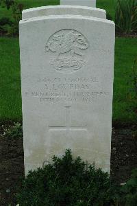 Cite Bonjean Military Cemetery Armentieres - Loveday, A